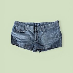 American Eagle Outfitters Denim Shortie Shorts - Blue